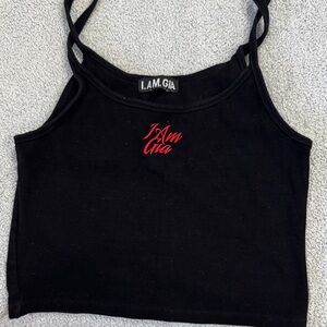I.AM.GIA Black and Red tank
